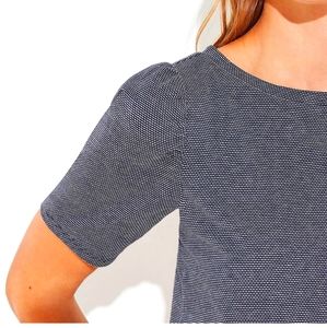 LOFT Textured Puff Sleeve Tee Top